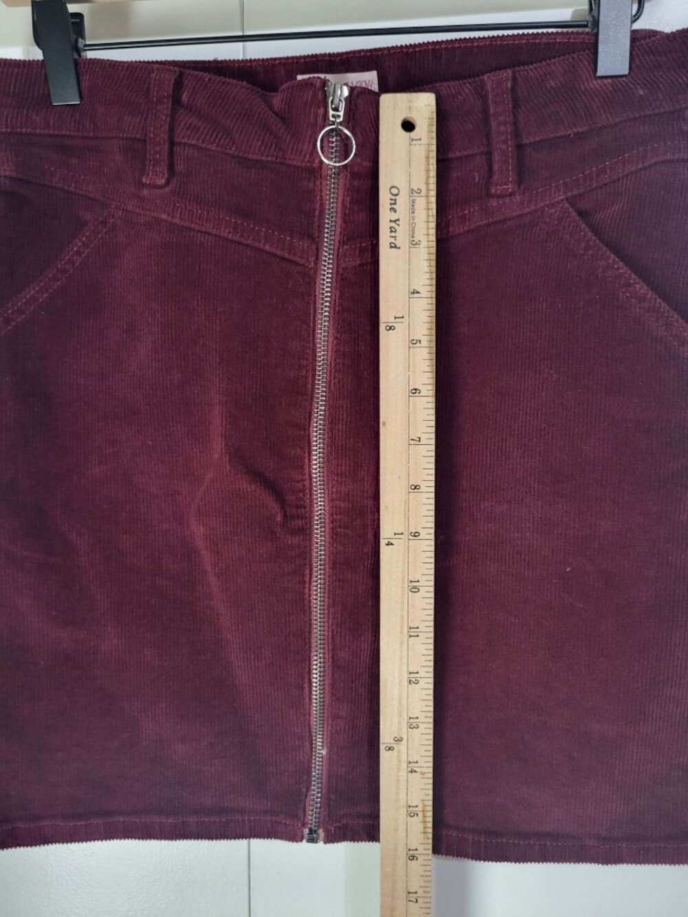 So Kohl's Junior Women's SZ 11 Corduroy Mini Skirt y2k clueless grunge Full Zip - Picture 4 of 8